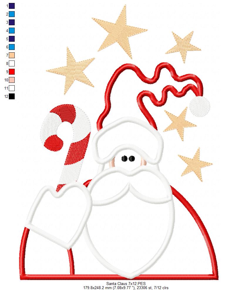 Jolly Santa Magic - Appliqué - Machine Embroidery Design