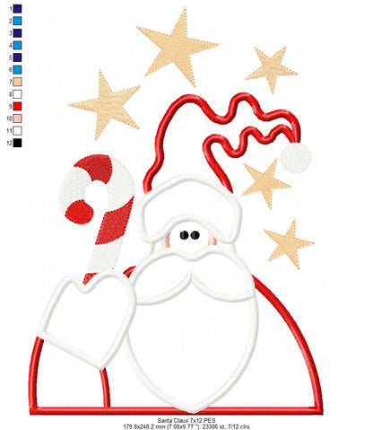Jolly Santa Magic - Appliqué - Machine Embroidery Design