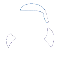 Santa Claus Holding a Gift - Applique - Machine Embroidery Design