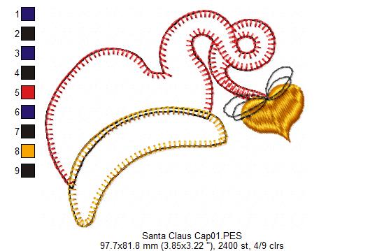 Santa Claus Cap - Applique