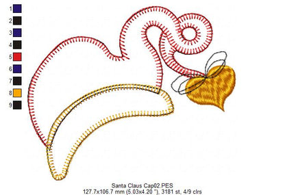 Santa Claus Cap - Applique
