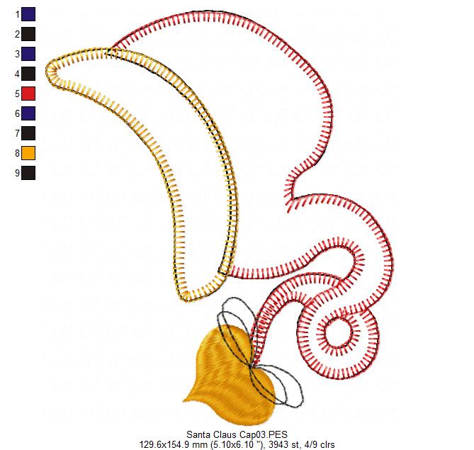 Santa Claus Cap - Applique