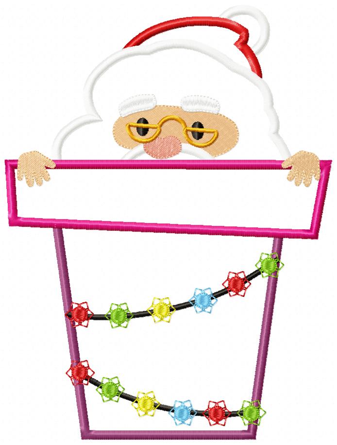 Santa Claus in the Chimney - Applique