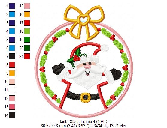 Santa Claus Frame - Applique