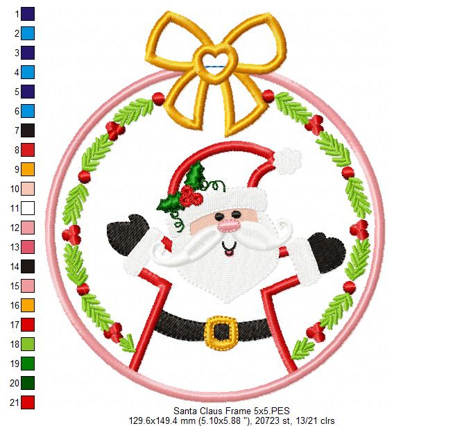 Santa Claus Frame - Applique