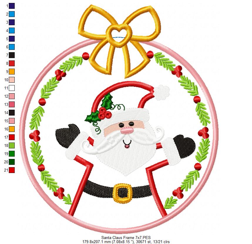 Santa Claus Frame - Applique