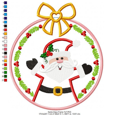Santa Claus Frame - Applique