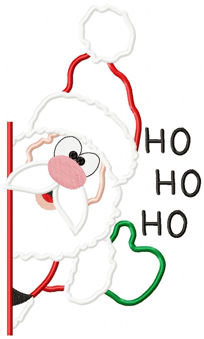 Santa Claus Ho Ho Ho - Applique