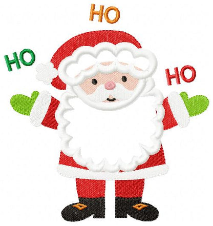Santa Claus Ho Ho Ho - Applique