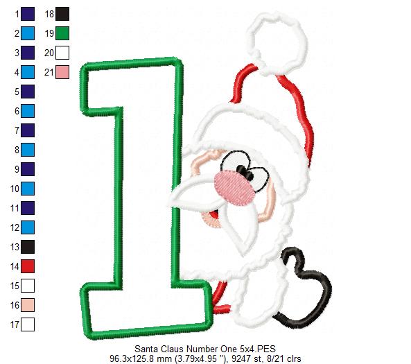 Santa Claus Number One - Applique