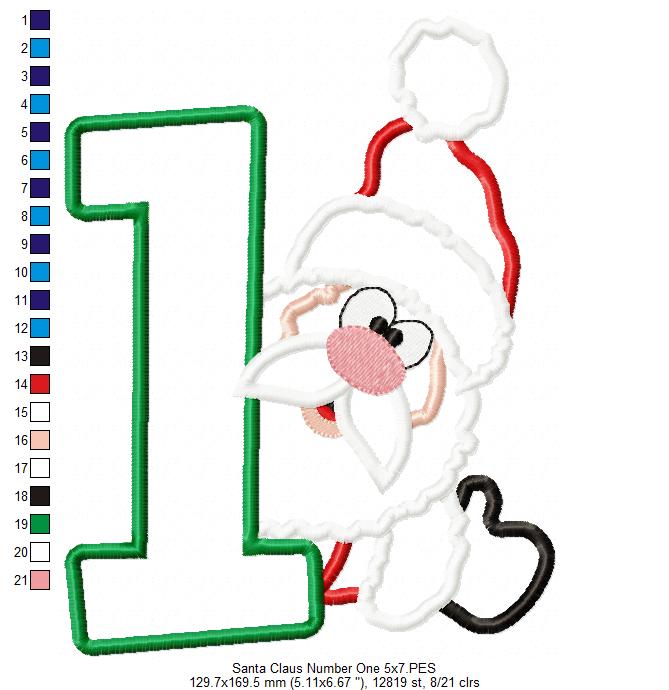 Santa Claus Number One - Applique