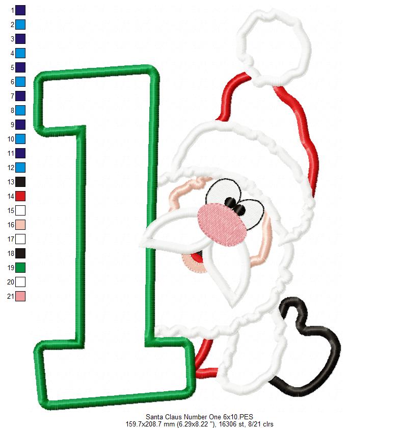 Santa Claus Number One - Applique