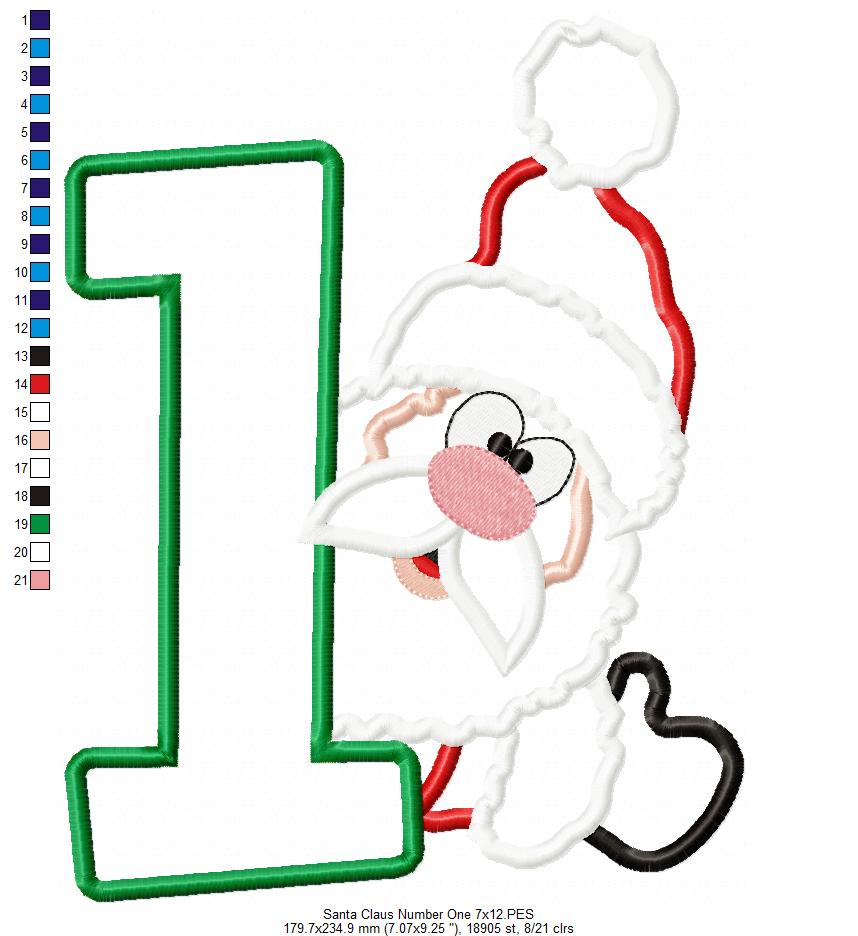 Santa Claus Number One - Applique