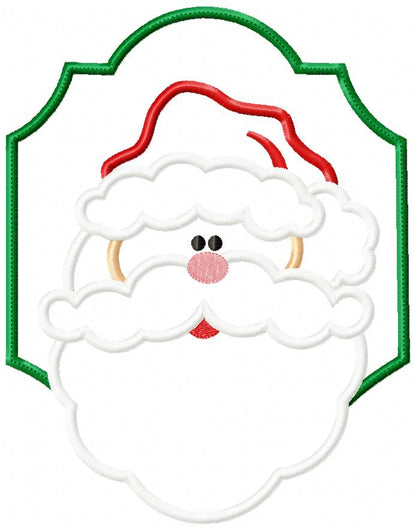 Santa Claus in a Frame - Applique Embroidery