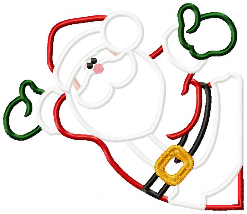 Santa Claus with Open Arms - Applique Embroidery