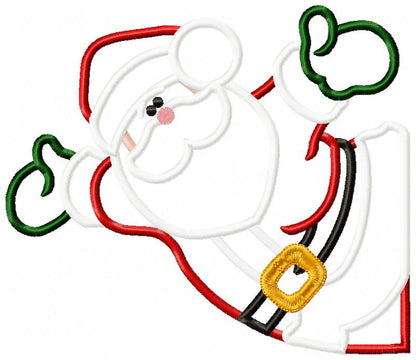 Santa Claus with Open Arms - Applique Embroidery