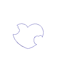 Santa Claus Holding a Heart - Applique