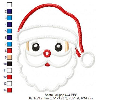 Santa Claus and Rudolph Reindeer Brought you a Sweet Lollipop  - ITH Project - Machine Embroidery Design