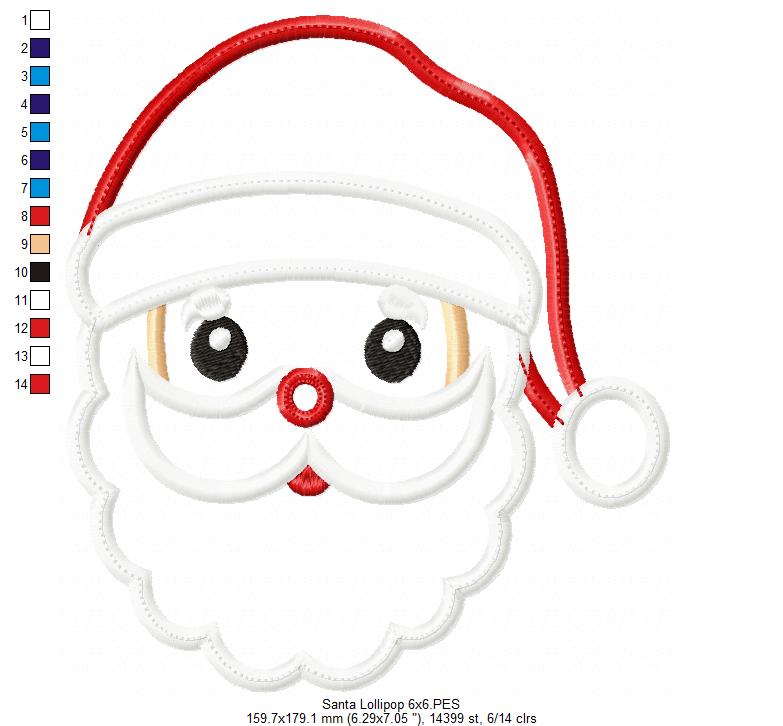 Santa Claus and Rudolph Reindeer Brought you a Sweet Lollipop  - ITH Project - Machine Embroidery Design