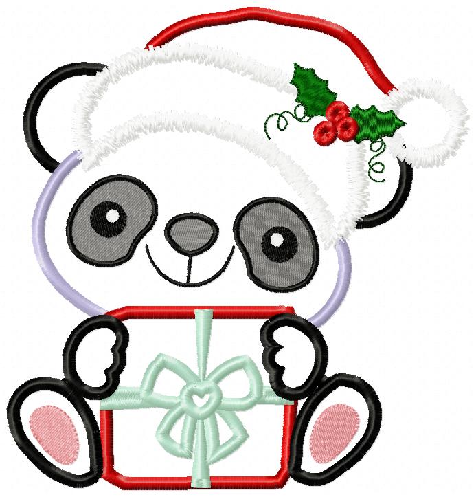 Christmas Animals Holding a Gift - Applique - Set of 20 designs