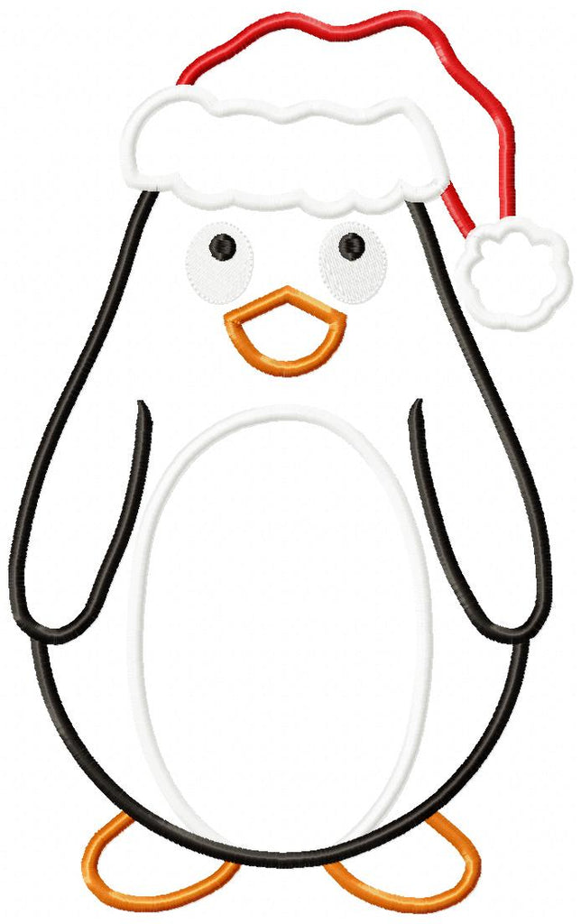 Christmas Santa Penguin - Applique