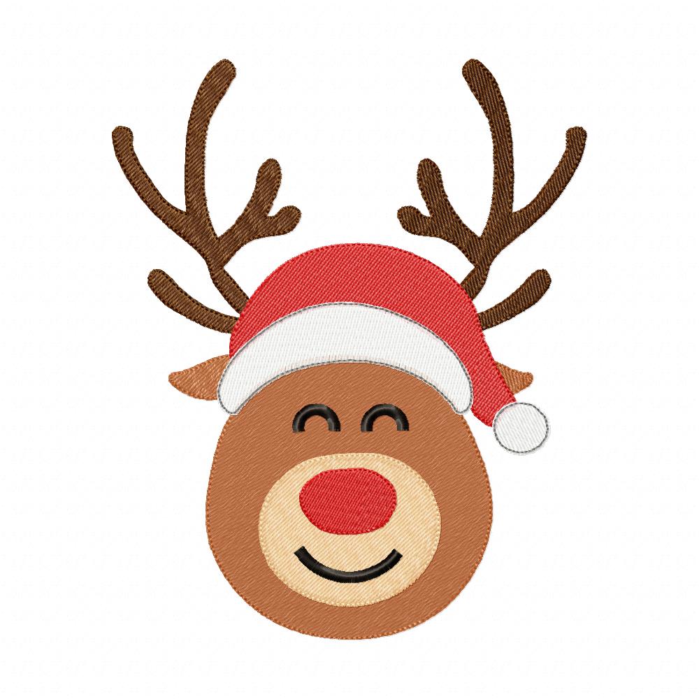 Christmas Rudolph Reindeer - Fill Stitch