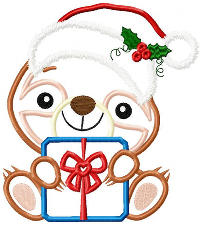 Christmas Animals Holding a Gift - Applique - Set of 20 designs