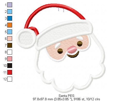 Cute Christmas Ornaments - ITH Applique - Machine Embroidery Design