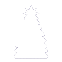 Santa Claus and Christmas Tree Ornament - ITH Project - Machine Embroidery Design