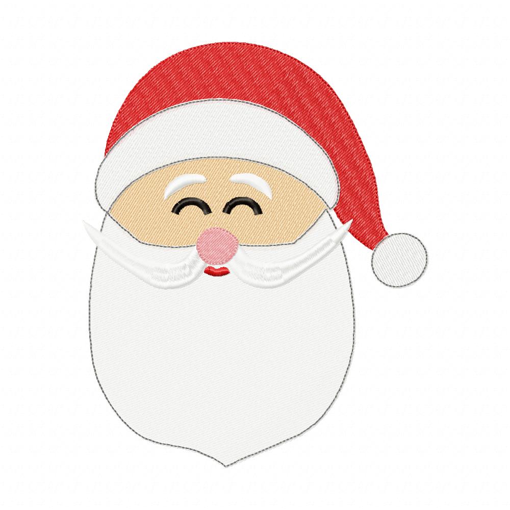 Cute Santa Claus Face - Fill Stitch