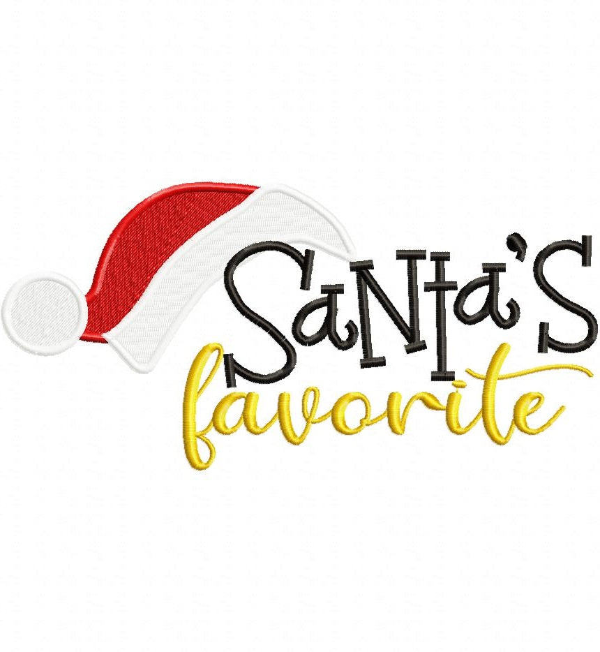 Santa's Favorite - Fill Stitch - Machine Embroidery Design