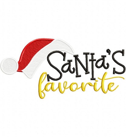 Santa's Favorite - Fill Stitch - Machine Embroidery Design