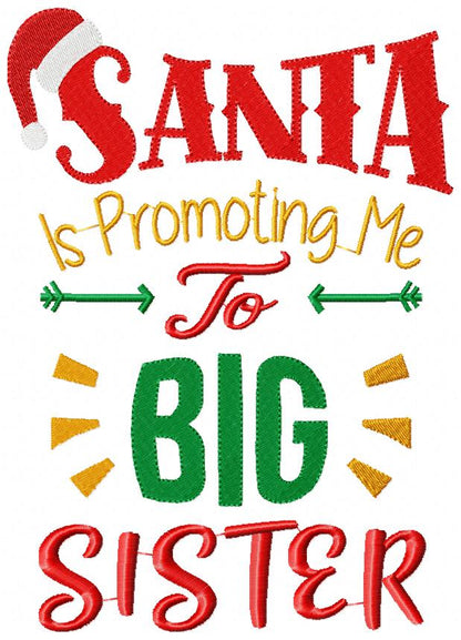 Santa is Promoting me to Big Sister - Fill Stitch