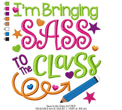 I'm bringing Sass to the Class - Fill Stitch Embroidery