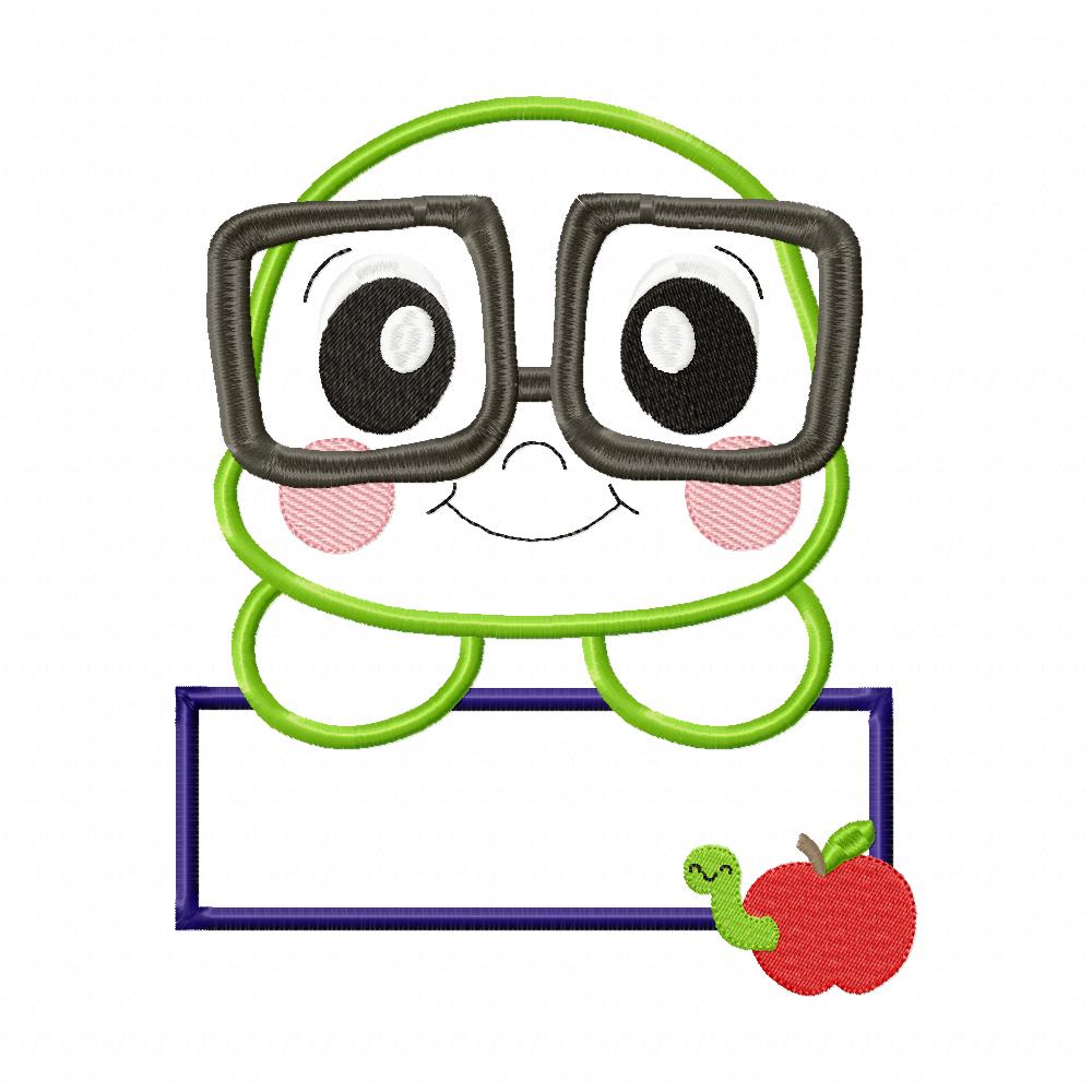 School Frog Boy - Applique