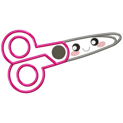Happy School Scissors - Applique