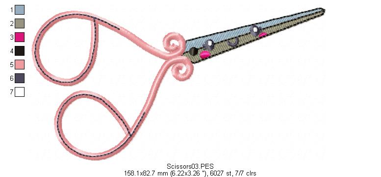 Scissors - Fill Stitch