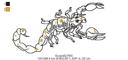 Scorpio Constellation - Redwork