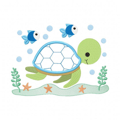 Sea Turtle Boy - Applique