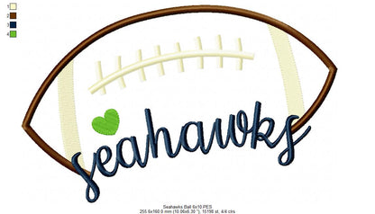 Seahawks – Satin Stitch – Machine Embroidery Design