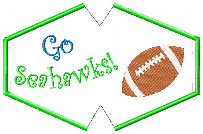 Go Seahawks! Face Mask - ITH Project - Machine Embroidery Design