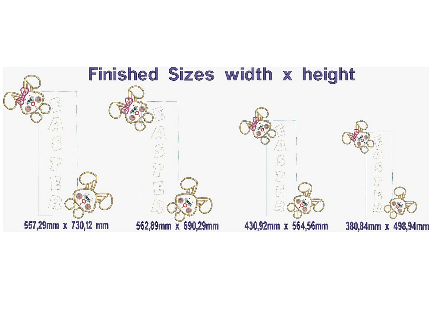 Couple Bunies - ITH Project - Machine Embroidery Design