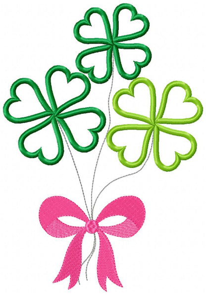 Shamrock Clover Bouquet - Applique