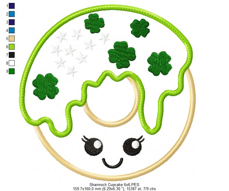 Shamrock Donuts - Applique