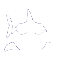 Shark Boy with Sunglasses - Applique Embroidery