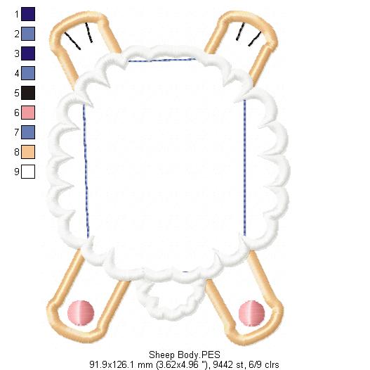 Sheep Coaster - ITH Project - Machine Embroidery Design