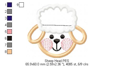 Sheep Coaster (ITH) - Applique