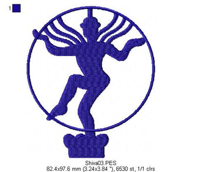 Shiva - Fill Stitch - Machine Embroidery Design
