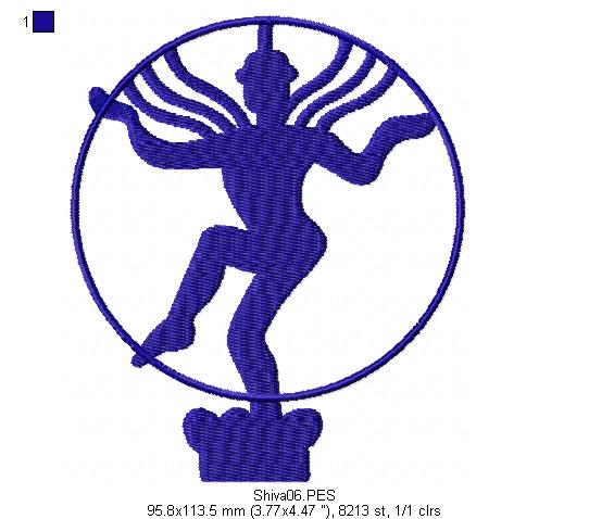 Shiva - Fill Stitch - Machine Embroidery Design