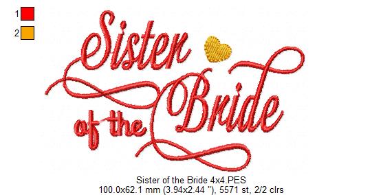Sister of the Bride - Fill Stitch